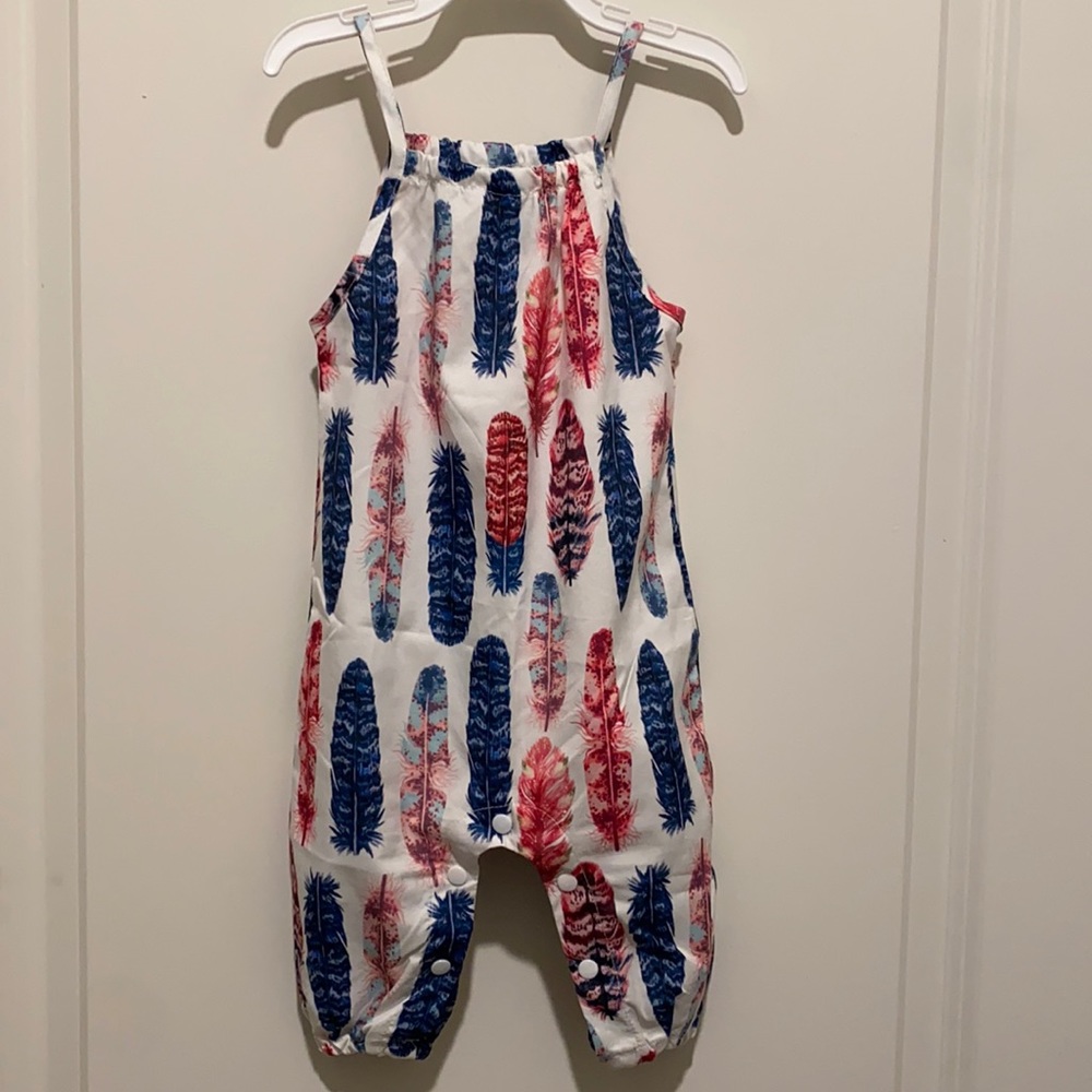 Girls Size 80 lightweight Romper